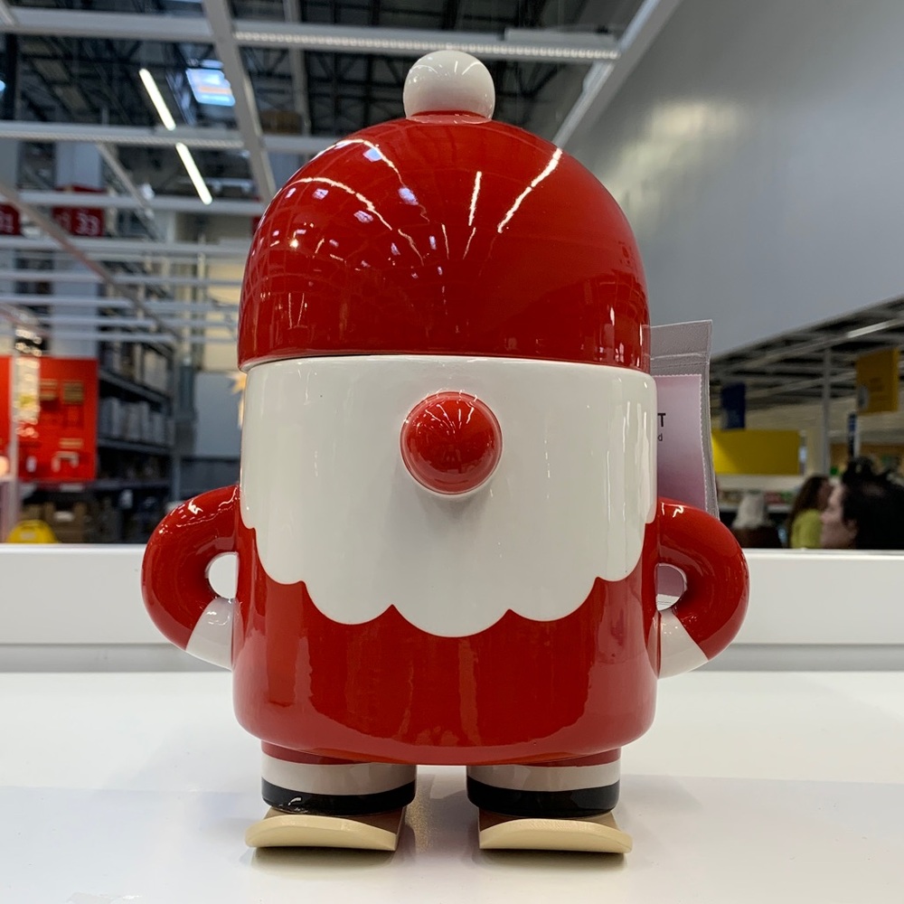 Christmas Cookie Jar from IKEA Decorative Santa cookie jar 🍪 hard to find!